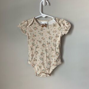 Charming Floral Cream Onesie for Babies